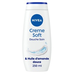 Lot de 3 Gel douche crème Adoucissante Creme Soft Huile d'amande NIVEA 250ml