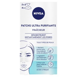 Lot de 2 Patchs Ultra Purifiants Fraîcheur Visage Acide citrique 6 NIVEA