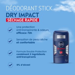 Lot de 3 Déodorant Stick Anti-transpirant 72H Dry Impact NIVEA MEN 50ml 2
