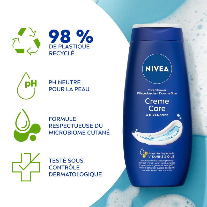 Lot de 3 Gel douche crème soin Creme care Vitamines et huiles NIVEA 250ml