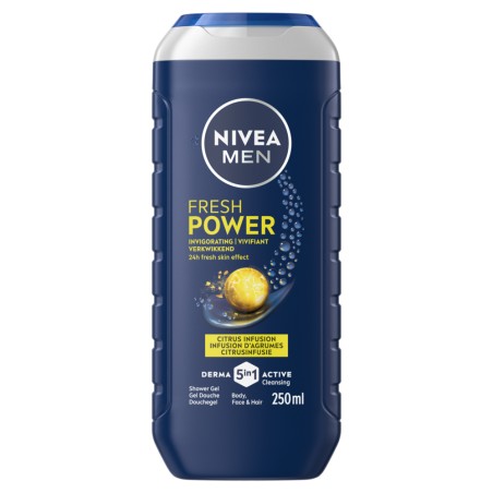 Lot de 3 Gel douche Homme Fraîcheur 3 en 1 Réveil Express NIVEA MEN 250ml