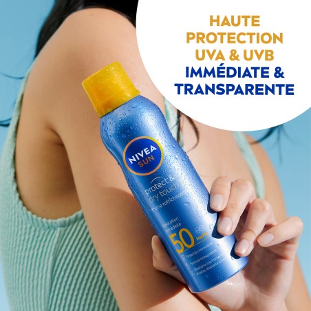 Lot de 2 Crème protection solaire brume FPS 50 Protect & Dry touch NIVEA SUN 200ml