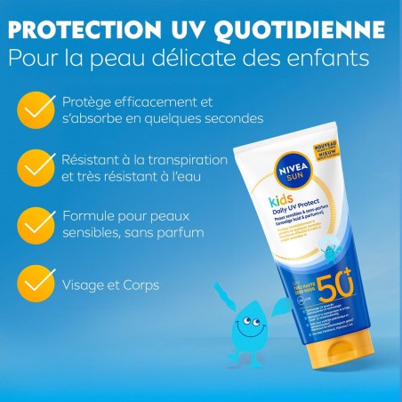 Lot de 2 Crème protection solaire Lait SPF 50+ Hydrate NIVEA SUN 100ml