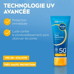 Lot de 2 Crème protection solaire visage SPF50 Hydratante NIVEA SUN 40ml 2