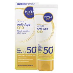 Lot de 2 Crème visage solaire Anti-Âge Q10 SPF 50 NIVEA SUN 40ml