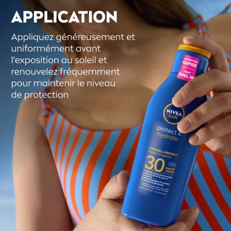 Lot Crème protection solaire visage SPF50 lait corps FPS 30 Protect & Hydrate & Après-soleil Lait Hydratant