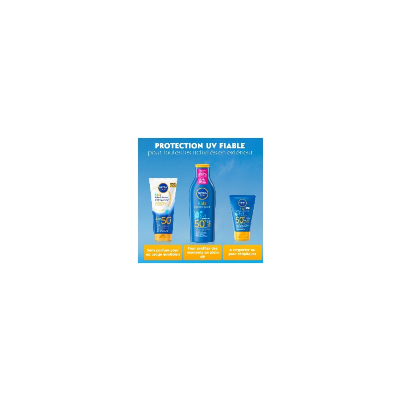 Lot Crème Solaire Pistolet Sensitive Bébés & Enfants FPS 50+ & Crème solaire Lait SPF 50+ Hydrate
