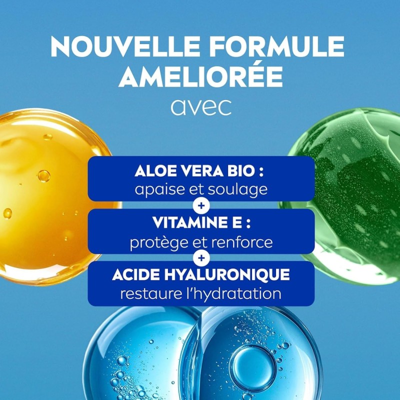 Lot FORMAT VOYAGE  Crème solaire visage SPF50 Hydratante 40ml & Après-Soleil Gel Sérum Aloe Vera Bio 100ml