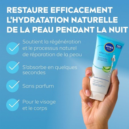 Lot FORMAT VOYAGE  Crème solaire visage SPF50 Hydratante 40ml & Après-Soleil Gel Sérum Aloe Vera Bio 100ml