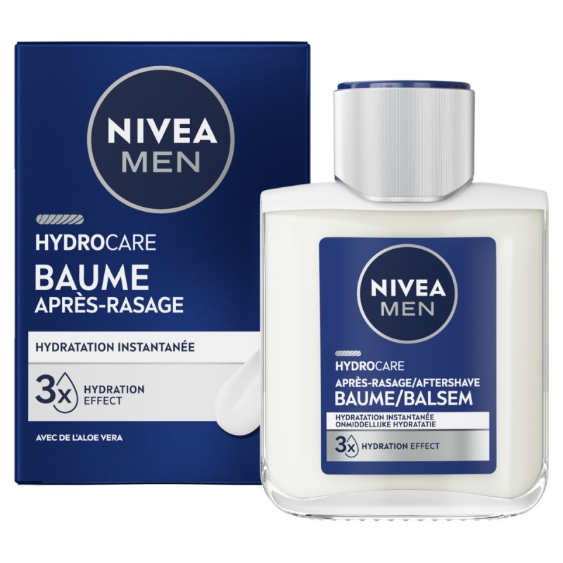 Lot Baume Après-rasage Peaux sèches Protect&Care et crème visage Homme Peaux sèches Nivea