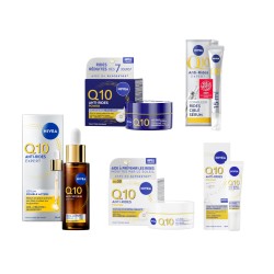Lot ROUTINE Q10 anti-rides - Sérum 30 ml + Crème jour 50 ml + Crème nuit 50 ml +Crème contour yeux 15ml + Sérum 15ml