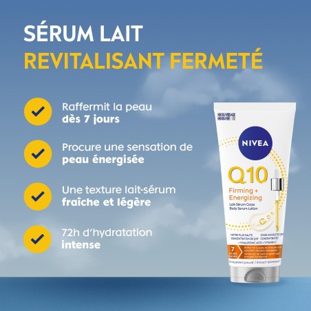 LOT Lait Corps Fermeté Hydratant Q10 + Vitamine C & t Corps Revitalisant Fermeté Q10 NIVEA