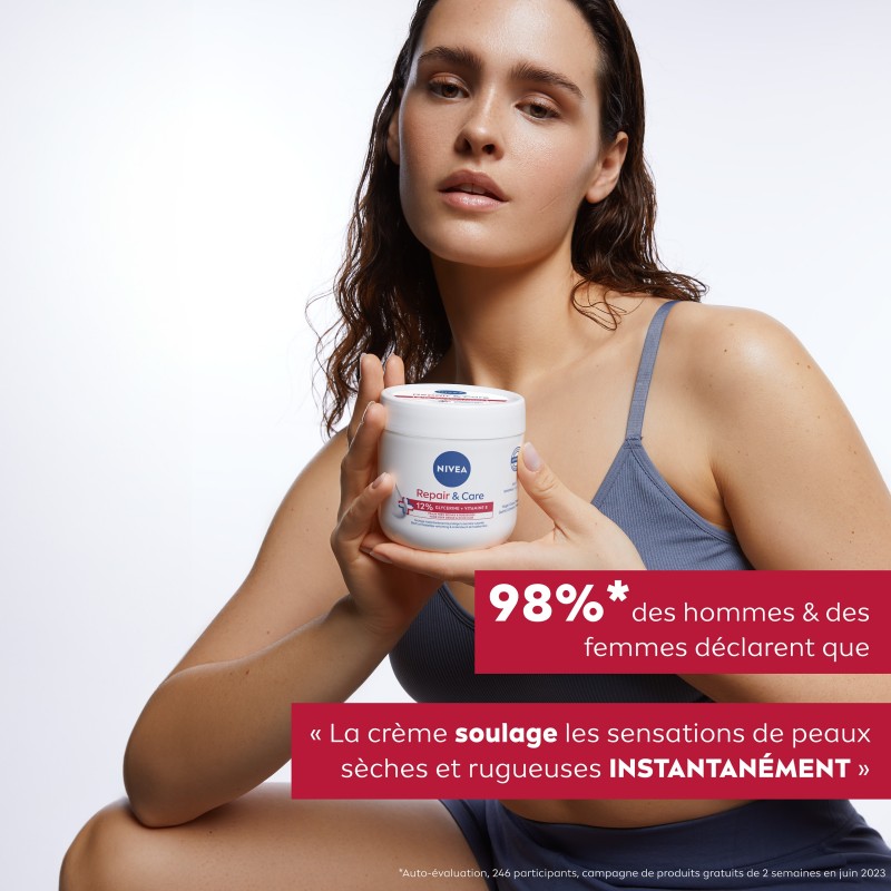 Lot Lait Corps Repair & Care & Crème Visage Corps et Mains Repair & Care Peaux Très sèches et rugueuses