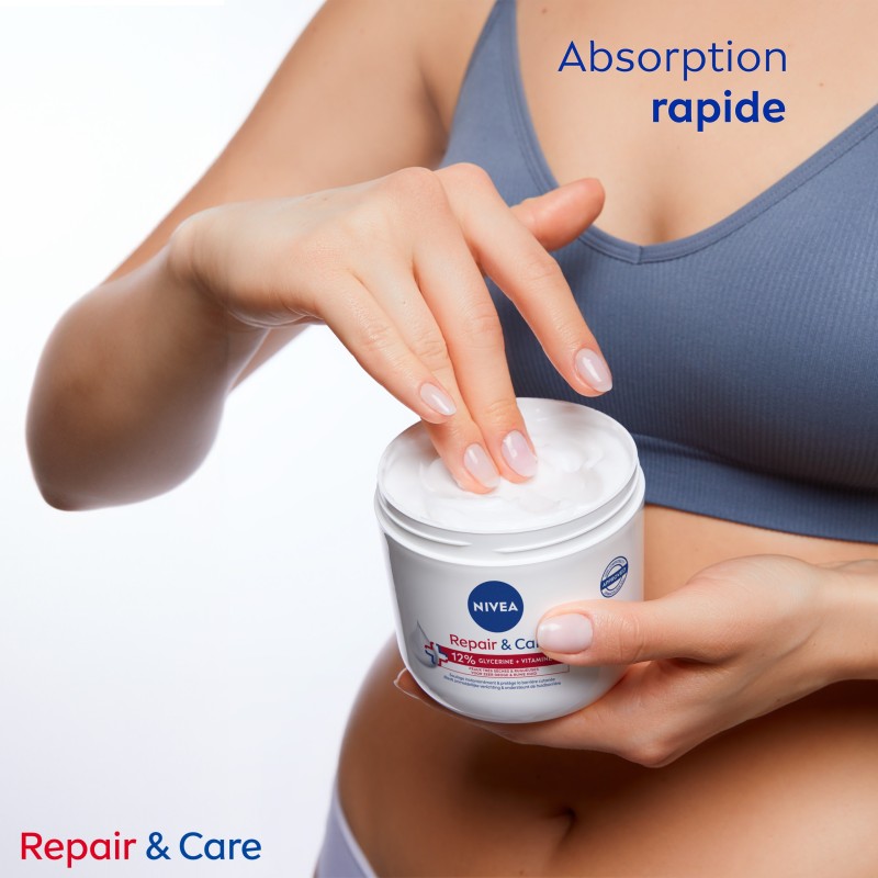Lot Lait Corps Repair & Care & Crème Visage Corps et Mains Repair & Care Peaux Très sèches et rugueuses