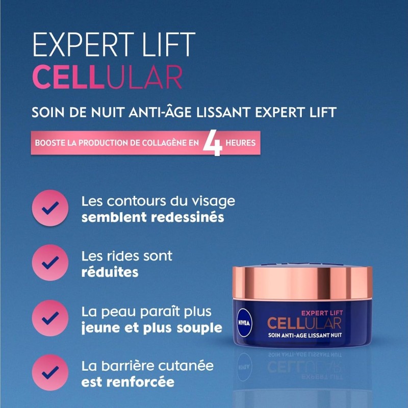 LOT CELLULAR EXPERT LIFT - Crème visage  Jour 50ml + Crème visage nuit 50ml  +  Sérum visage 30ml