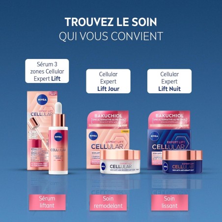 LOT CELLULAR EXPERT LIFT - Crème visage  Jour 50ml + Crème visage nuit 50ml  +  Sérum visage 30ml