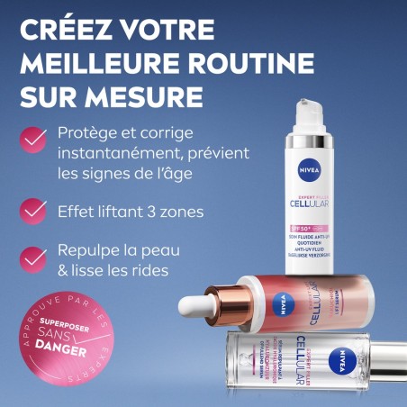 LOT CELLULAR EXPERT LIFT - Crème visage  Jour 50ml + Crème visage nuit 50ml  +  Sérum visage 30ml