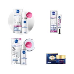 Lot CELLULAR EXPERT FILLER - Sérum 30 ml + Soin visage Jour 30 ml + Crème Soin de Nuit 50 ml + Contour Yeux & Lèvres 15ml