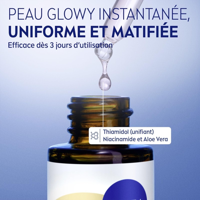 LOT LUMINOUS GLOW NIVEA  - Sérum  30ml + Soin Visage Exfoliant 100ml +Eau Micellaire Démaquillante 400ml