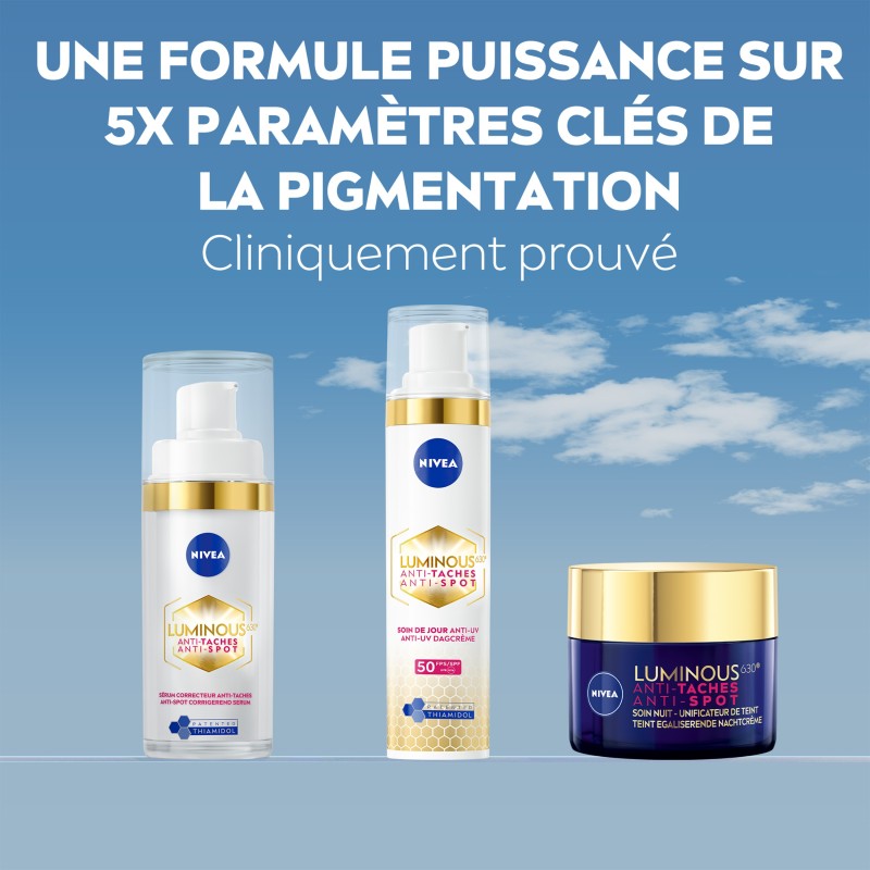 LOT Crème Soin de Jour visage Anti-Taches, Contour des Yeux, CC crème visage anti-taches & Soin de Nuit Anti-taches