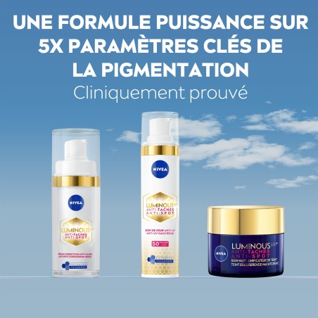 LOT Crème Soin de Jour visage Anti-Taches, Contour des Yeux, CC crème visage anti-taches & Soin de Nuit Anti-taches
