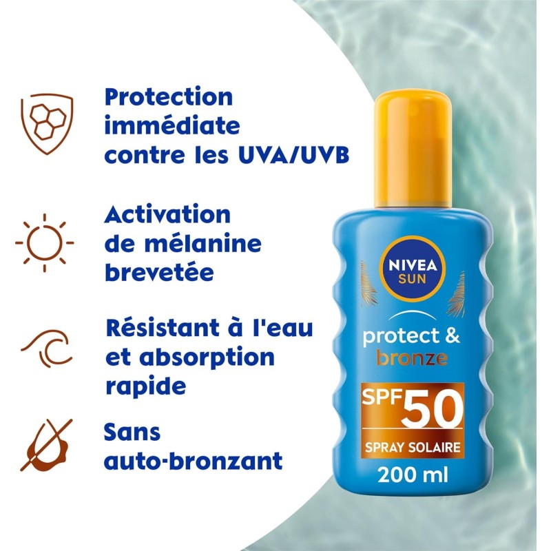 Nivea Sun - Lot stick uv, spray protect & bronze, après soleil & Eau de toilette Fragrance Crème Solaire