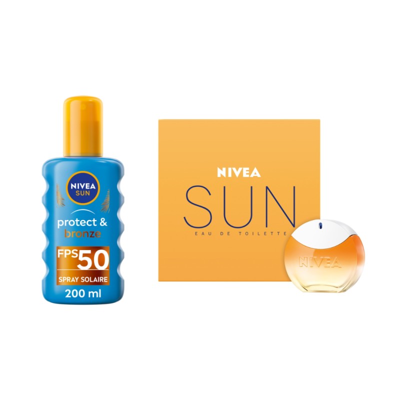 Nivea sun Lot spray protect & Bronze 50+ & Eau de toilette Fragrance Crème Solaire