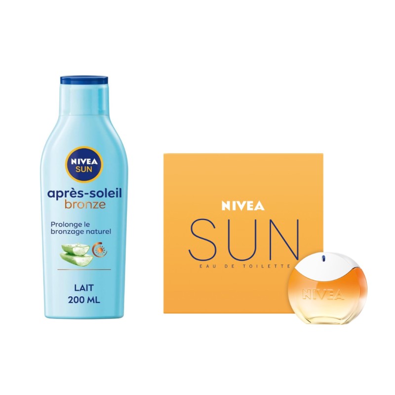 Nivea Sun - Lot Lait après soleil & Eau de toilette Nivea Sun