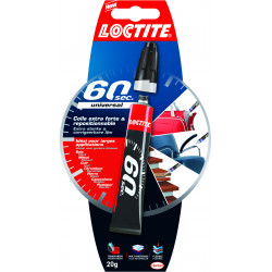 Pack de 2 - Loctite - Colles Multi-Usages 60 Secondes Universal Tube 20G Blister