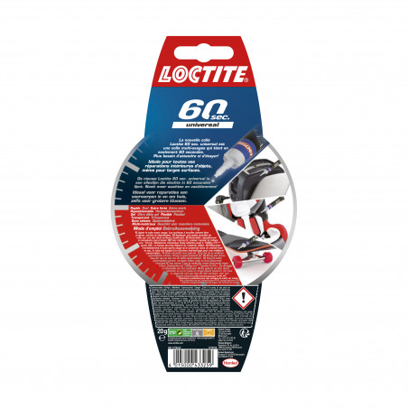 Pack de 2 - Loctite - Colles Multi-Usages 60 Secondes Universal Tube 20G Blister