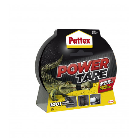 Pack de 2 - Pattex - Adhésif Réparation Power Tape Noir Etui 25M Pack de 2 - Pattex - Adhésif Réparation Power Tape Noir Etui 25M