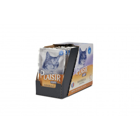 Pack de 48 - Repas Plaisir Care Emincés chat Adulte Hairball Control - Poulet Pochon 85g