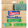 2 lavettes Microfibres Fibres Recyclées