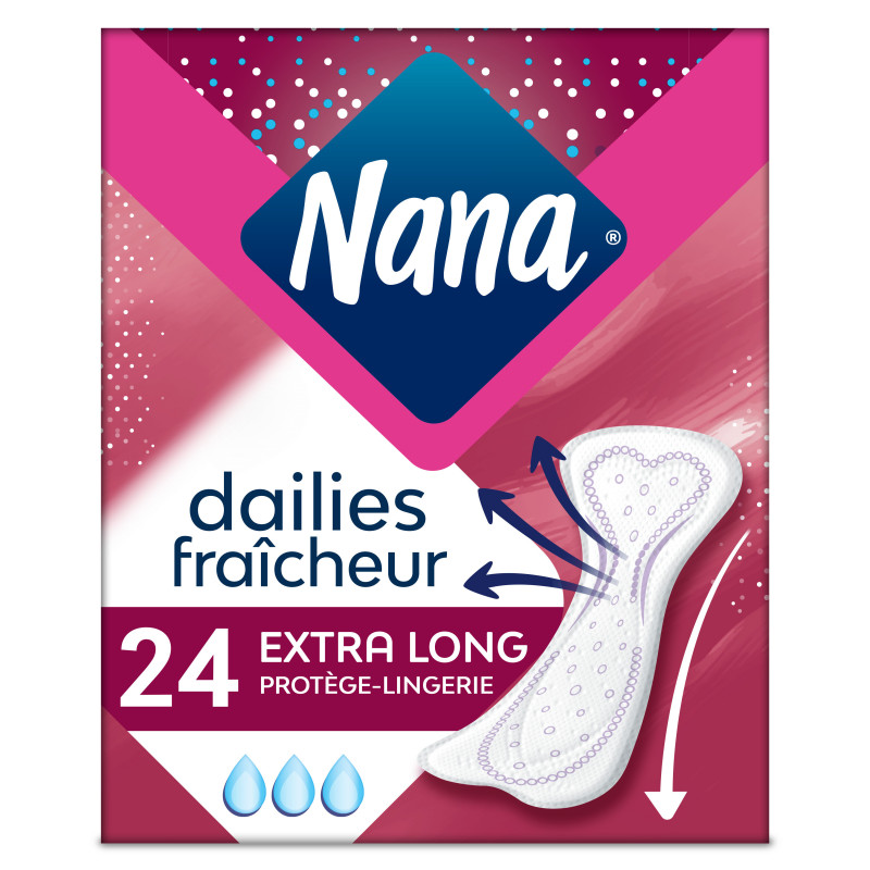 15 x 24 Protèges-Lingerie Fraîcheur Quotidienne Nana Extra-Long