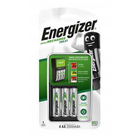 Energizer Maxi Chargeur + 4AA piles 2000 mAh