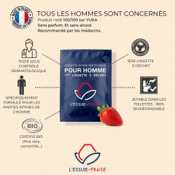 L'Essuie-Fraise - Lingette hygiène masculine bio, biodégradable, jetable toilettes - Lot de 5x7 ling 2