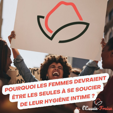 L'Essuie-Fraise - Lingette hygiène masculine bio, biodégradable, jetable toilettes - Lot de 5x7 ling