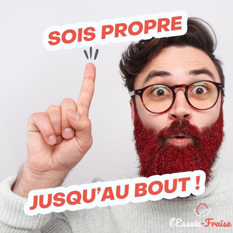 L'Essuie-Fraise - Lingette hygiène masculine bio, biodégradable, jetable toilettes - Lot de 5x7 ling