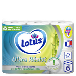8 x 6 Rouleaux de Papier Toilette Lotus Ultra Resist