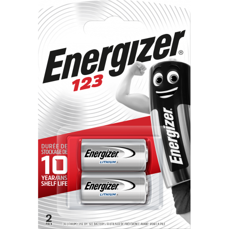 Energizer Pile Lithium 123, pack de 2 Piles