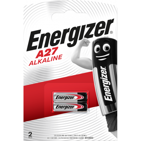 Energizer Pile Alcaline A27/27A, pack de 2 Piles