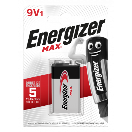 Energizer - Blister de 1 Pile - ENR Max 522 - 9V - Pile Alcaline