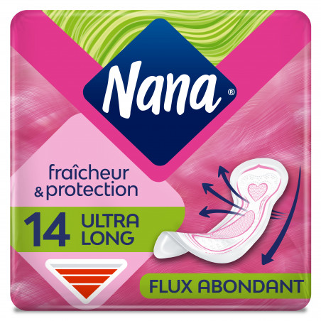 14 Serviettes Hygiéniques Nana Ultra Long