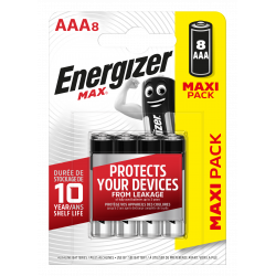Energizer - Blister de 8 Piles - ENR Max E92 - AAA - Piles Alcalines