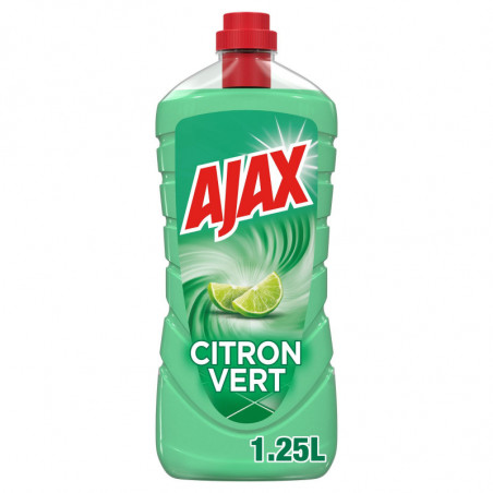 Pack de 12 Produit Ménager Sol & Multi Surfaces Ajax Citron Vert - 1,25L