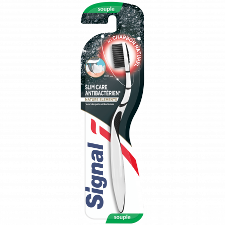 Signal Brosse à Dents Manuelle au Charbon Naturel Anti-bactérien Souple x1
