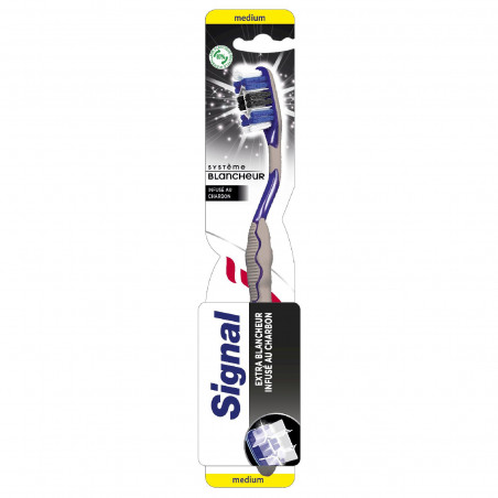 Signal Brosse à Dents Système Blancheur Infusé au Charbon Medium x1