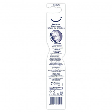 Signal Brosse à Dents Système Blancheur Infusé au Charbon Medium x1