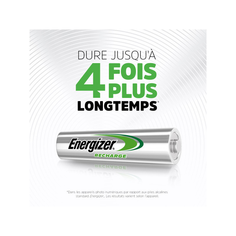 Energizer, Power Plus Rechargeable AAA/HR03, pack de 4 Piles