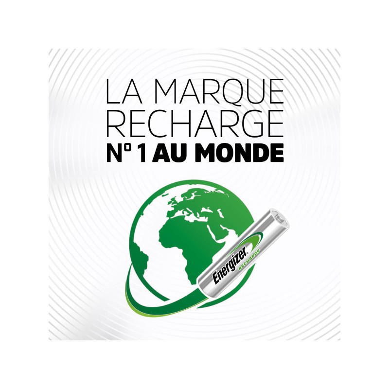 Energizer, Power Plus Rechargeable AAA/HR03, pack de 4 Piles